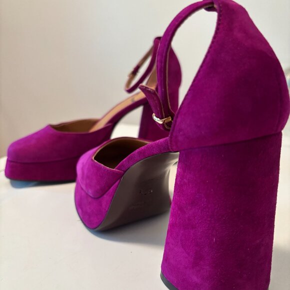 Roberto Festo Fuchsia Suede Platform Shoes - Picture 7 of 7